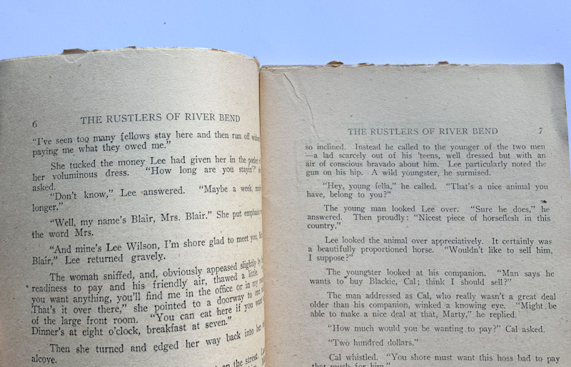 THE RUSTLERS OF RIVER BEND Australian pulp fiction Western book